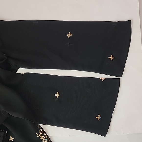 INDIAN EMBROIDERED BLOUSE TOP. SIZE LABEL WAS CUT CHECK THE MEASURES. - Picture 6 of 8